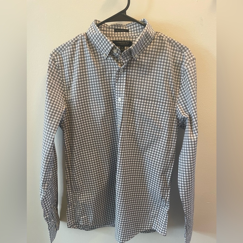 Banana Republic Long Sleeve Tech Stretch - Gray - Small - Like New!